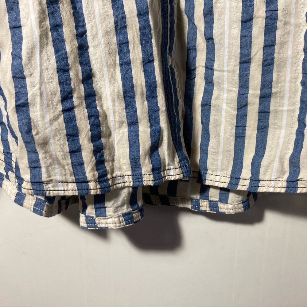 We the Free Set Sail Striped Button Down Oversized Long Sleeve Top Size Medium - Picture 8 of 16